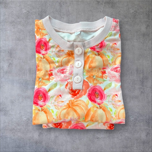 Jane + Jo Pumpkin Floral Pajamas Size 6 - Picture 12 of 12